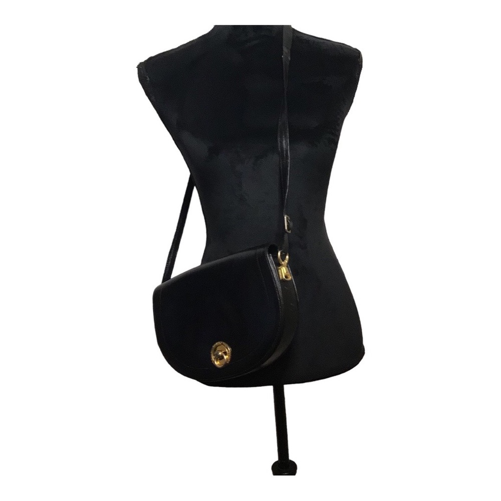 Zohar Black Leather Shoulder Bag